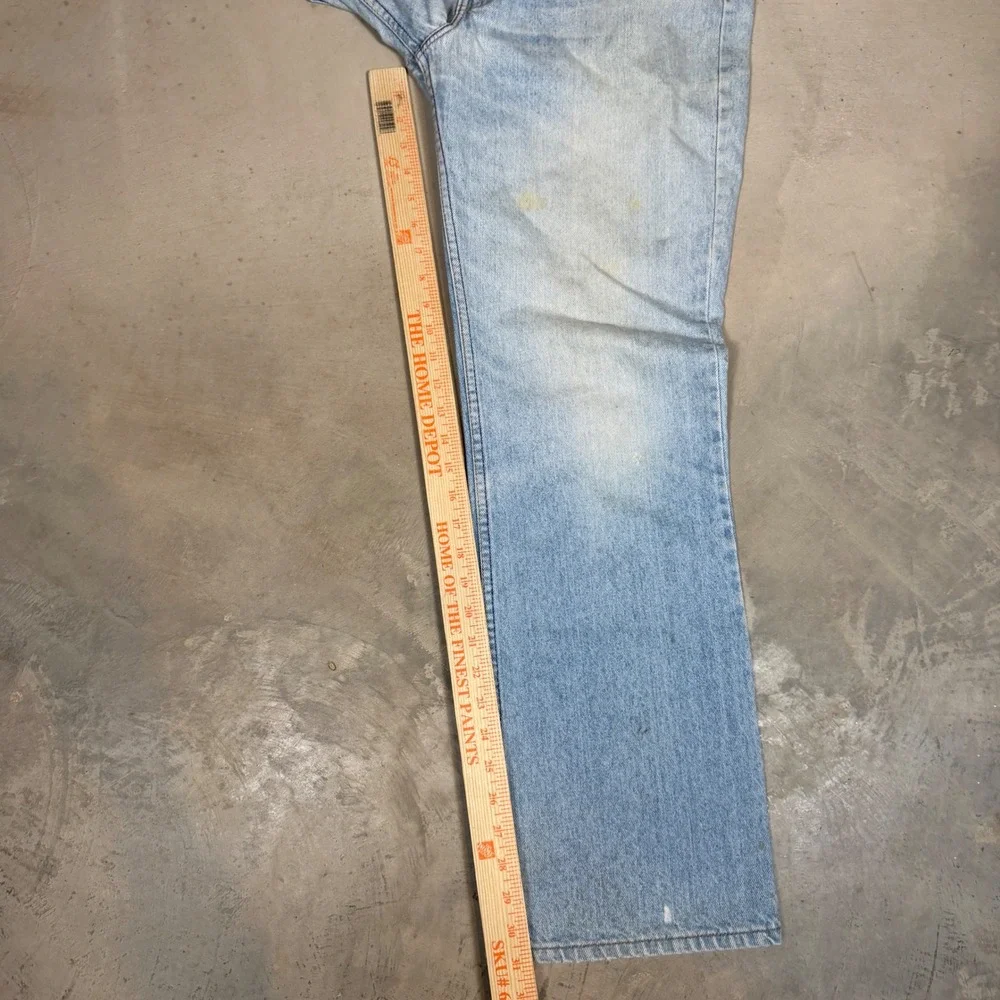 Vintage Levis 517 Orange Tab Jeans Mens 36x32 Light Wash Bootcut Made in USA